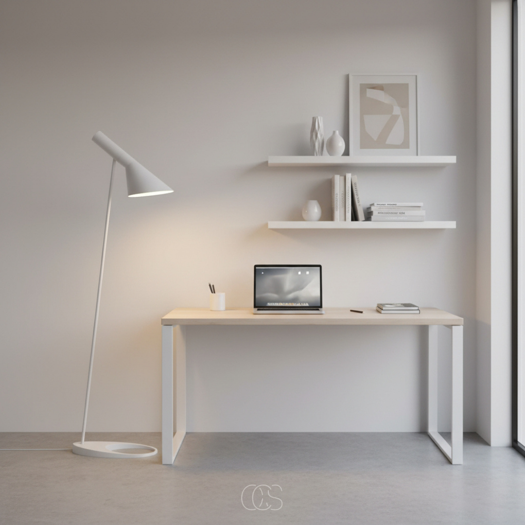 Lampadaire inclinable scandinave en métal avec abat-jour orientable idéal pour lecture salon et ambiance cosy | Koossa