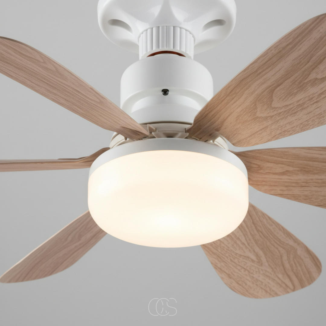 Ventilateur de plafond silencieux avec éclairage LED réglable 3 vitesses idéal chambres séjours salon moderne | Koossa
