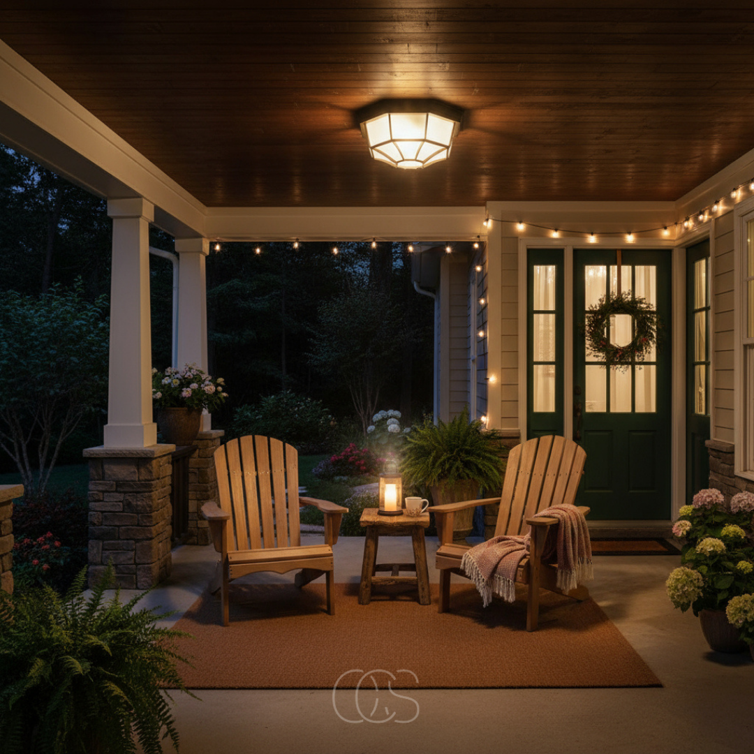 Plafonnier extérieur en aluminium et verre gris foncé E27 dimmable IP44 étanche pour terrasse jardin balcon | Koossa