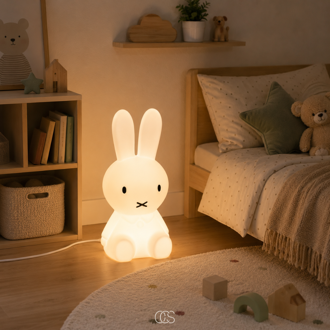 Veilleuse Lapin à Poser LED Dimmable Blanc Chaud Enfant Chambre Bébé Confort Nuit Sécurité Douce Ambiance | Koossa