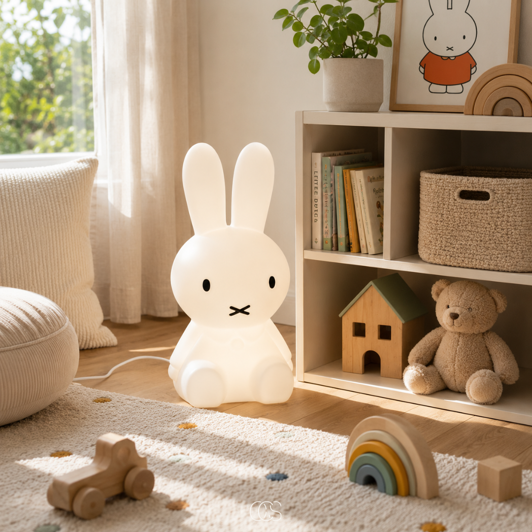 Veilleuse Lapin à Poser LED Dimmable Blanc Chaud Enfant Chambre Bébé Confort Nuit Sécurité Douce Ambiance | Koossa