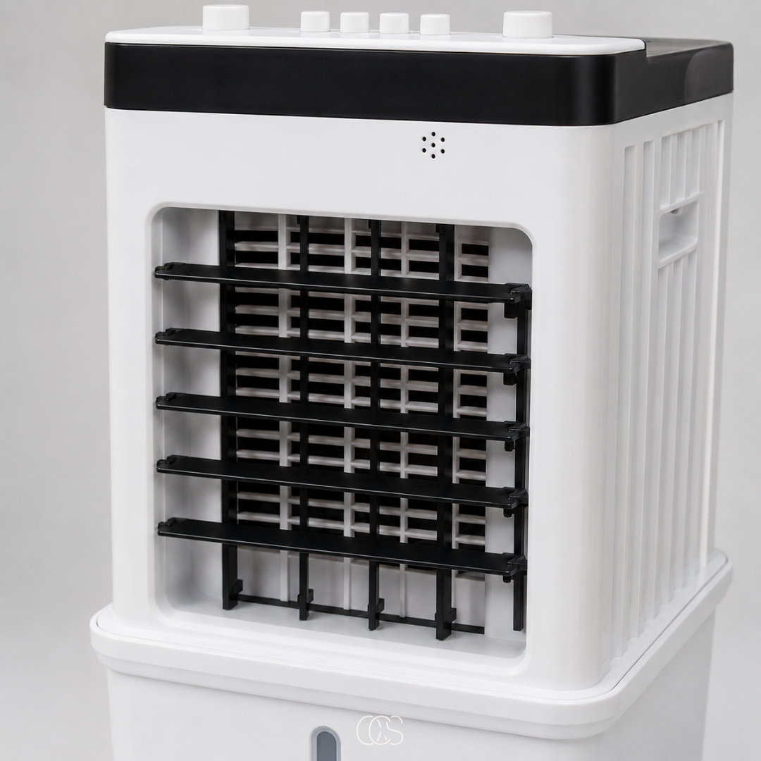 Refroidisseur d'air mobile 3-en-1 avec réservoir d'eau et roulettes pour climatisation intérieur confortable | Koossa