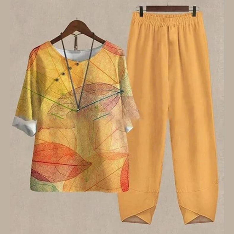 Women's Two-Piece Co-Ord Set — Elegant Spring Summer Outfit for Work & Casual Occasions | Koossa