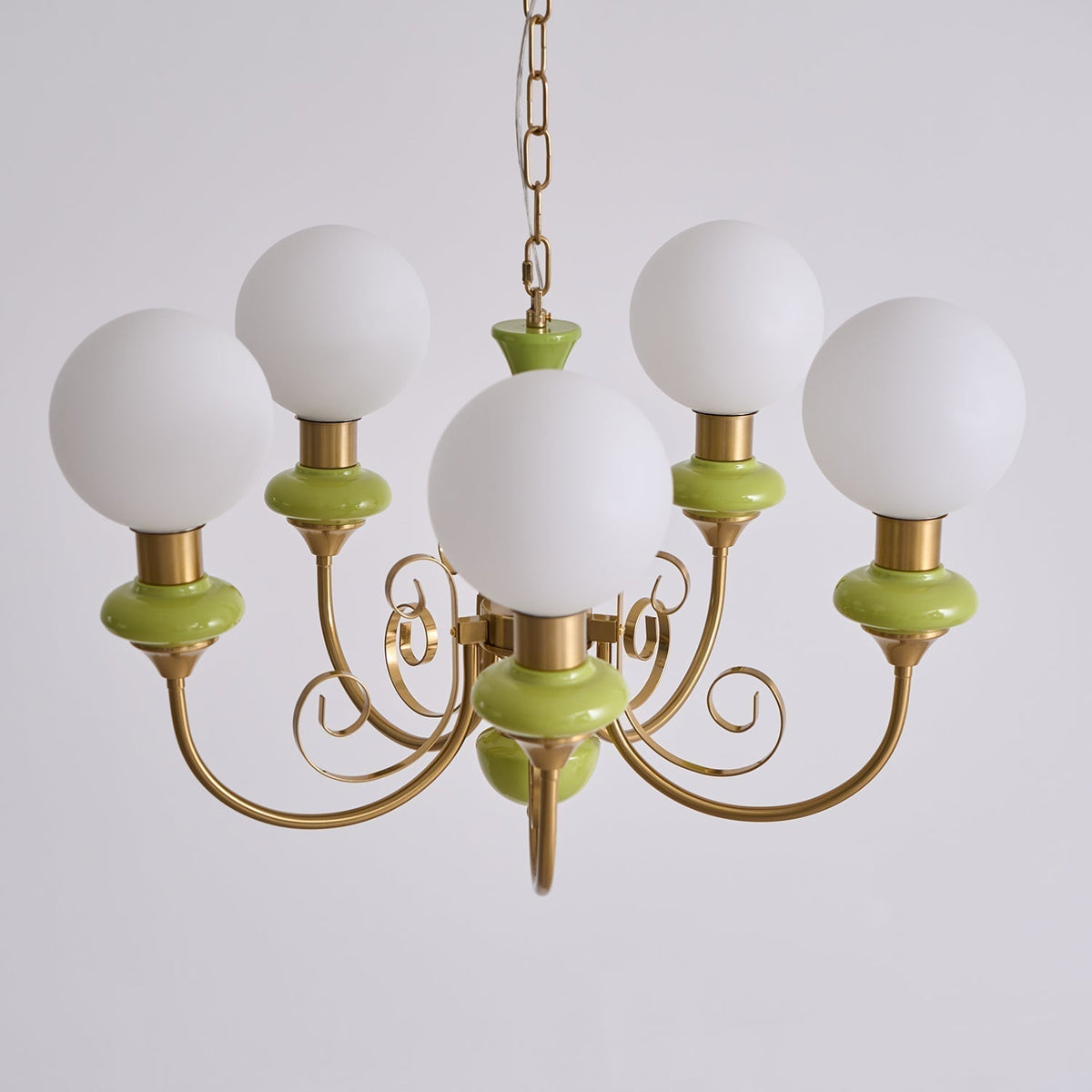 Modern Glass Sphere Pendant Chandelier with Iron Frame, Multi-Light Fixture for Dining Room, Kitchen Island Lighting, Adjustable Hanging | Lonoma