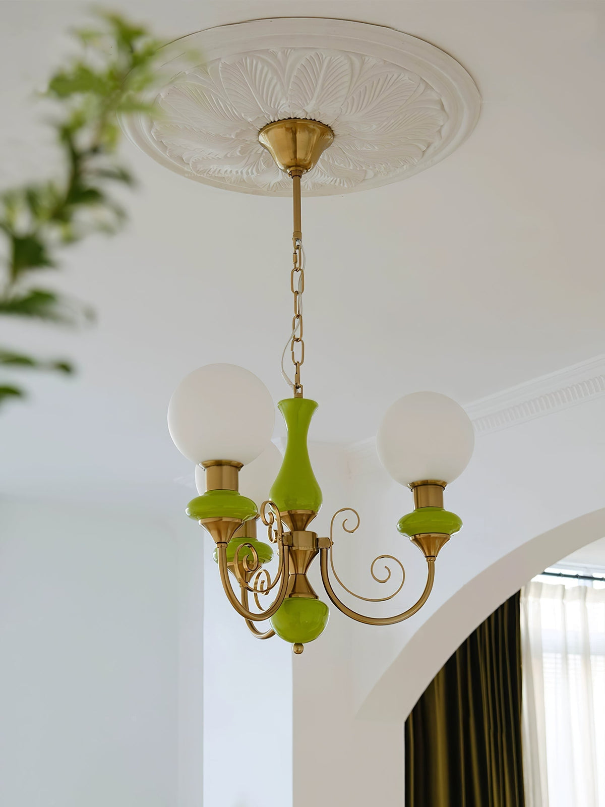 Modern Glass Sphere Pendant Chandelier with Iron Frame, Multi-Light Fixture for Dining Room, Kitchen Island Lighting, Adjustable Hanging | Lonoma