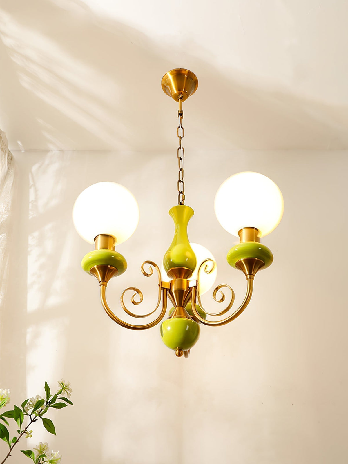 Modern Glass Sphere Pendant Chandelier with Iron Frame, Multi-Light Fixture for Dining Room, Kitchen Island Lighting, Adjustable Hanging | Lonoma