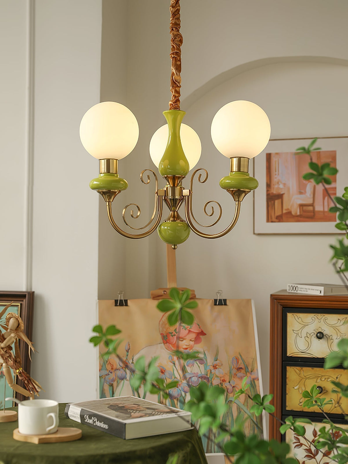Modern Glass Sphere Pendant Chandelier with Iron Frame, Multi-Light Fixture for Dining Room, Kitchen Island Lighting, Adjustable Hanging | Lonoma