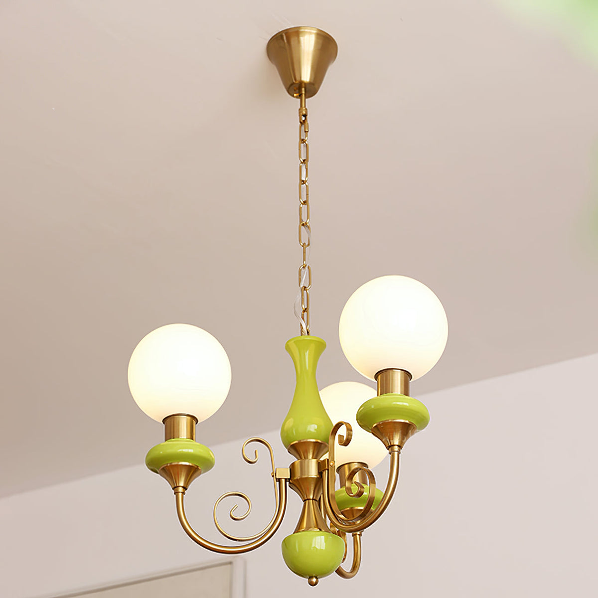 Modern Glass Sphere Pendant Chandelier with Iron Frame, Multi-Light Fixture for Dining Room, Kitchen Island Lighting, Adjustable Hanging | Lonoma