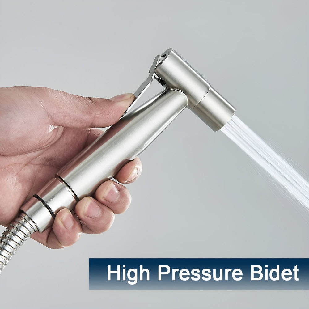 Douchette Hygiénique Murale Inox Jet Réglable Toilette Moderne Salle d'Eau Bien-Être Quotidien Compact | Koossa