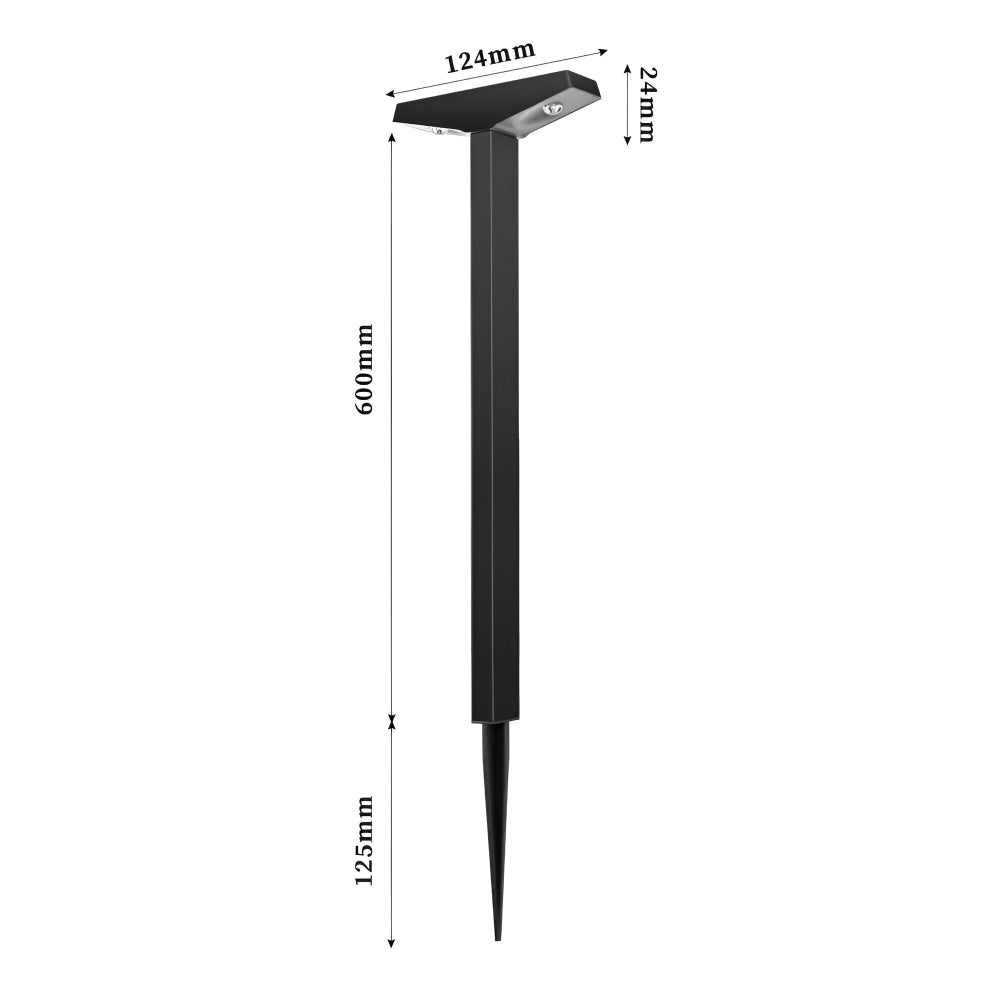 Balises solaires de jardin lot de 4 IP65 hauteur réglable 60 cm éclairage LED allée terrasse extérieur sans fil | Koossa