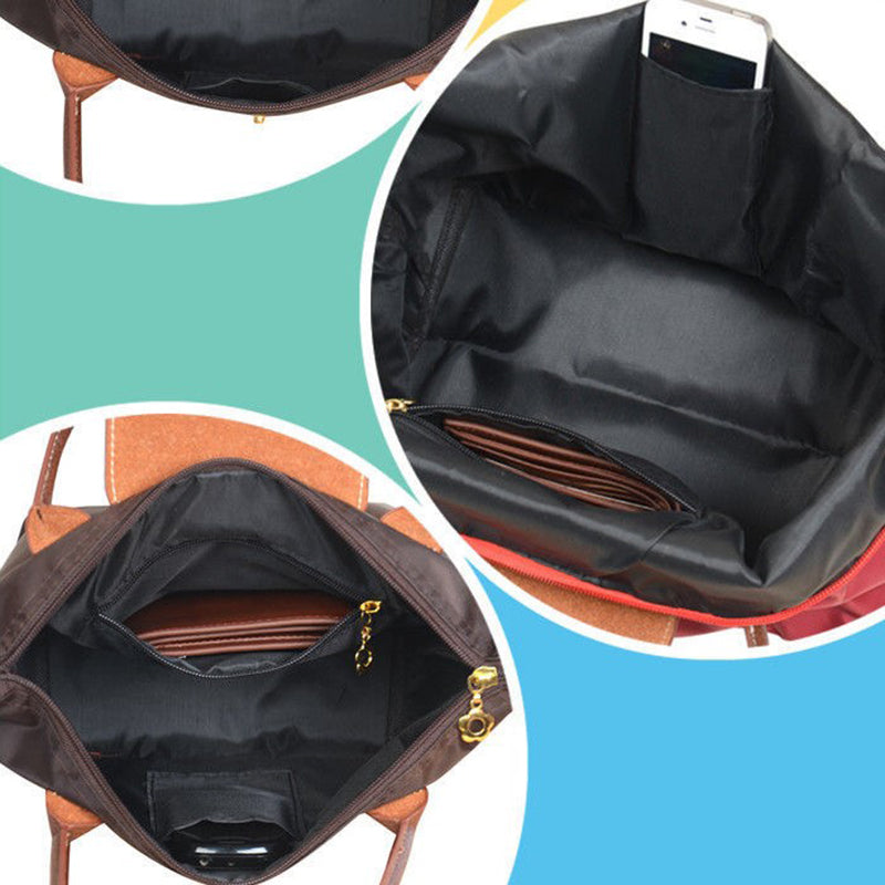 Water-Resistant Nylon Tote Bag with Leather Trim for Work, Travel and Daily Carry | Lonoma