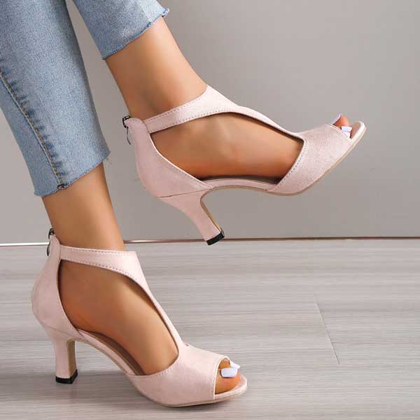 Women's Orthopedic Open-Toe Heels with Arch Support for All-Day Elegance and Comfort | Koossa