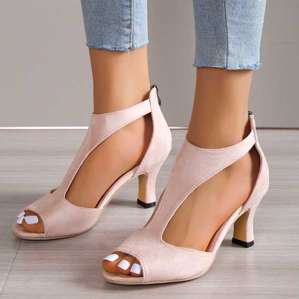 Women's Orthopedic Open-Toe Heels with Arch Support for All-Day Elegance and Comfort | Koossa
