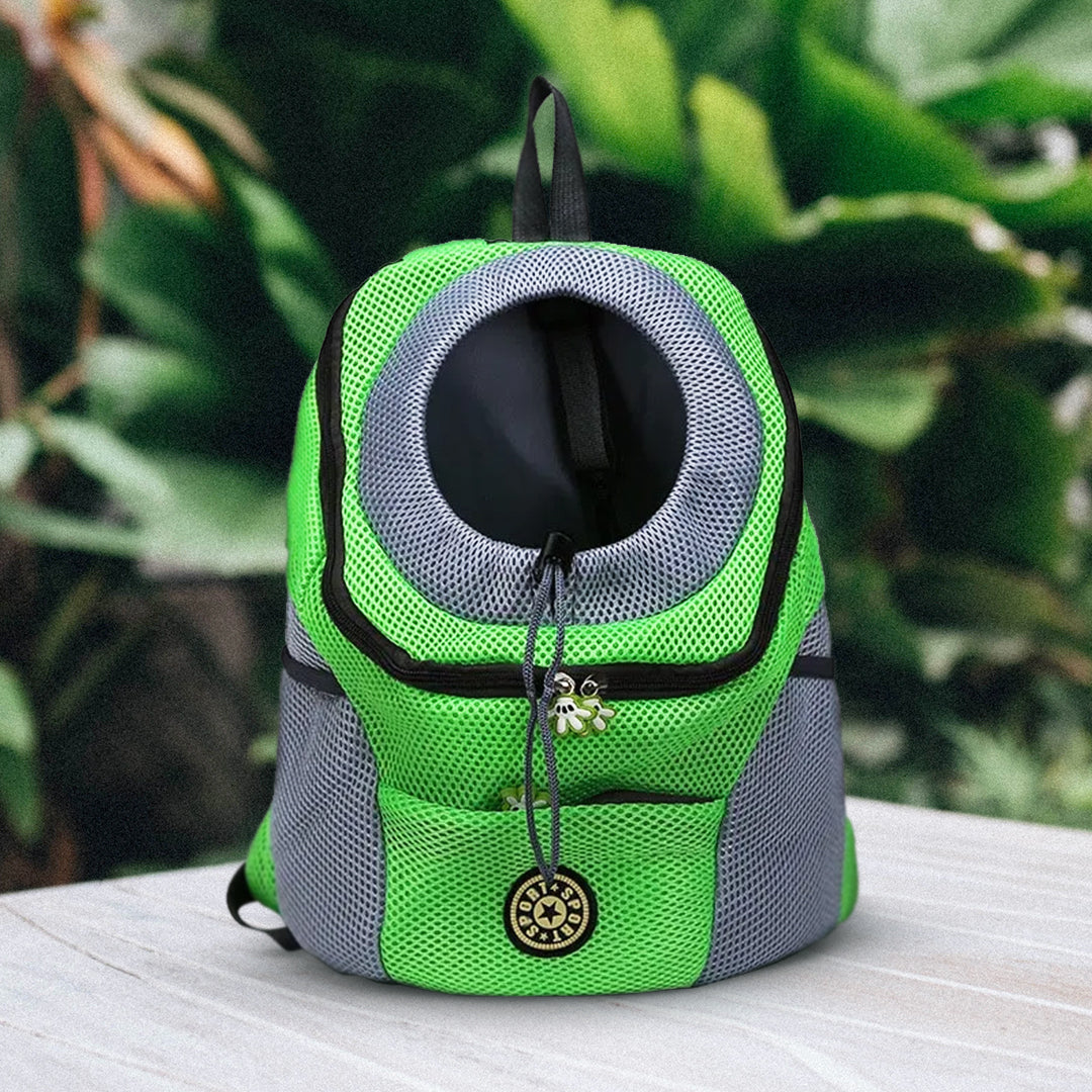 Dog Carrier Backpack for Pets Up to 22 lb Mesh Ventilation Hip Support Safety Leash Adjustable Straps for Hiking Travel | Lonoma