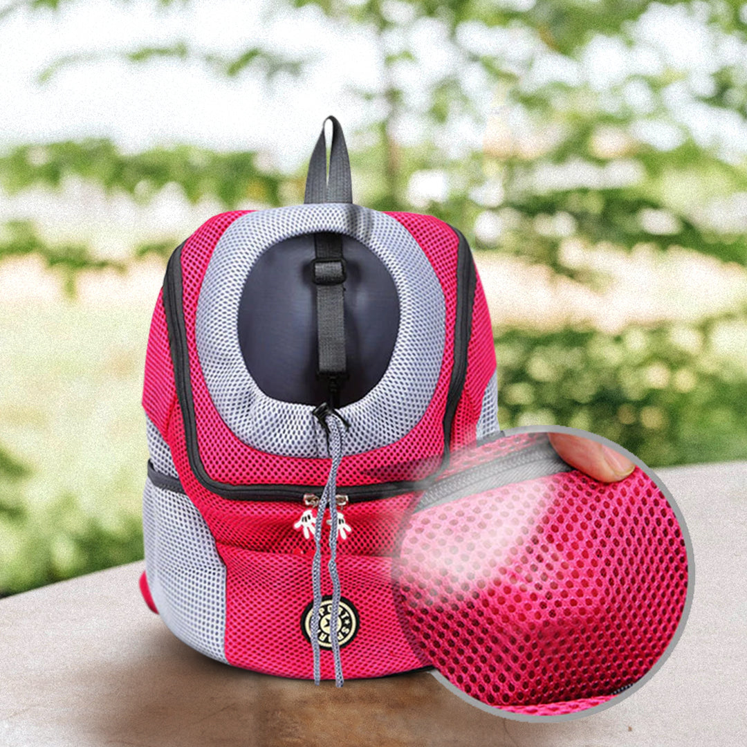 Dog Carrier Backpack for Pets Up to 22 lb Mesh Ventilation Hip Support Safety Leash Adjustable Straps for Hiking Travel | Lonoma