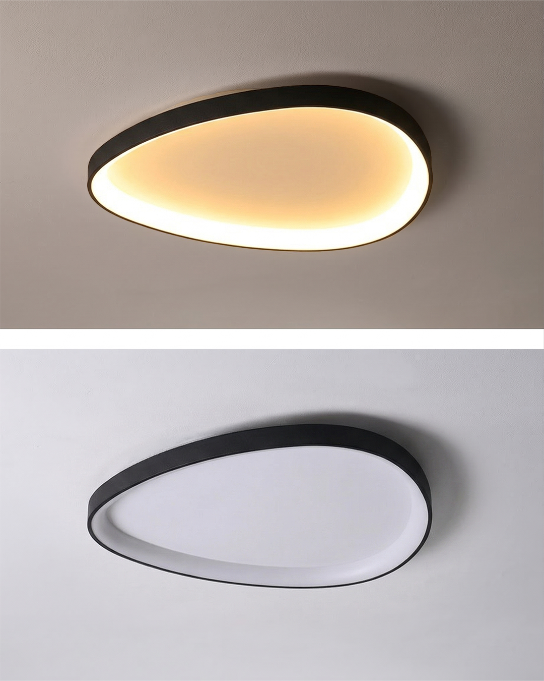 Modern LED Flush Mount Ceiling Light, Minimalist Aluminum & Acrylic Fixture, Low Profile Lamp for Bedroom, Living Room, Hallway, Kitchen | Lonoma
