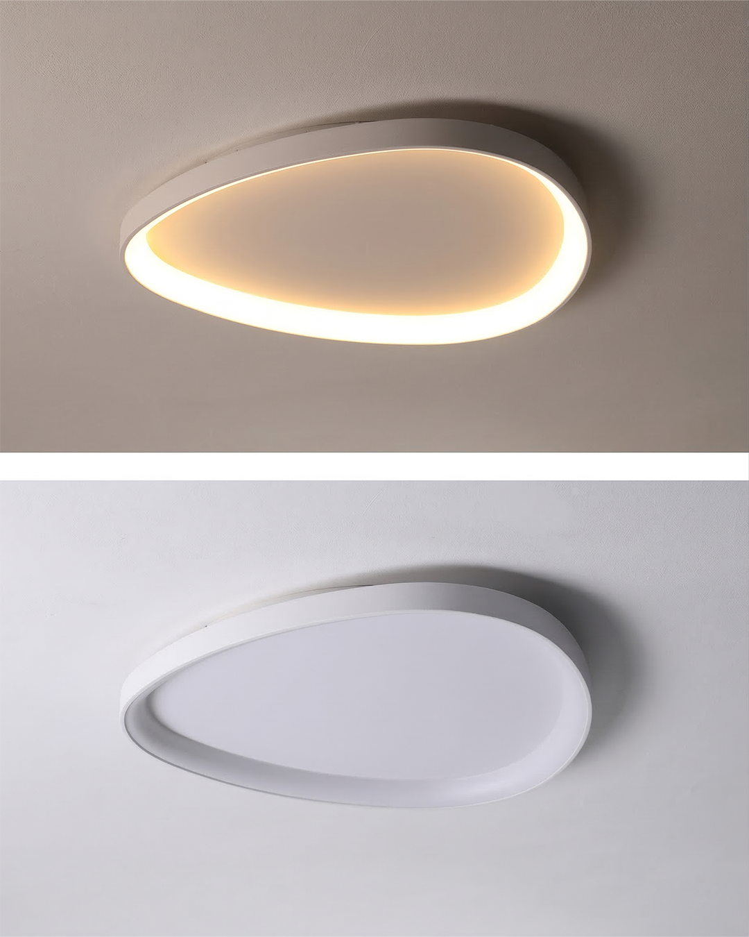 Modern LED Flush Mount Ceiling Light, Minimalist Aluminum & Acrylic Fixture, Low Profile Lamp for Bedroom, Living Room, Hallway, Kitchen | Lonoma