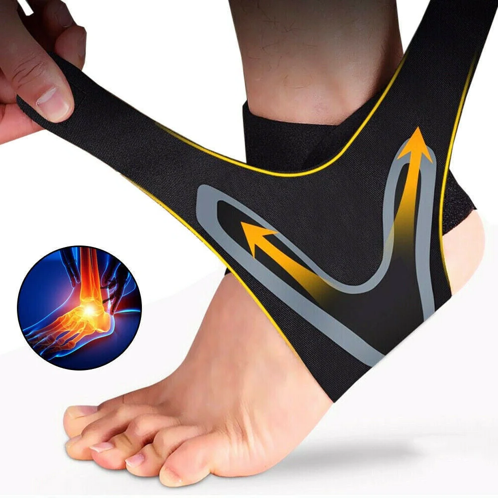 Ankle Compression Support Brace — Adjustable Plantar Fasciitis Relief Sleeve for Weak or Injured Ankles | Koossa