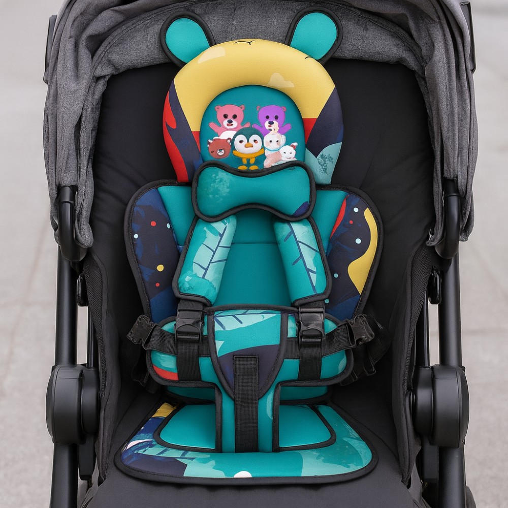 Siège d'Appoint Pliable avec Harnais de Sécurité pour Bébé et Tout-Petit Nomade Léger Polyvalent Pratique | Koossa