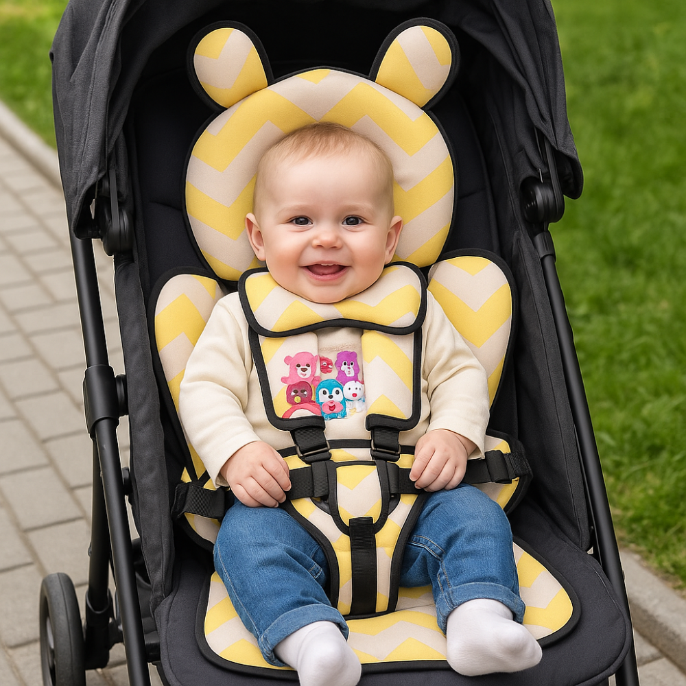 Siège d'Appoint Pliable avec Harnais de Sécurité pour Bébé et Tout-Petit Nomade Léger Polyvalent Pratique | Koossa