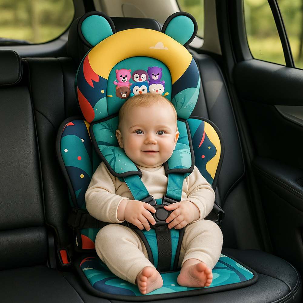 Siège d'Appoint Pliable avec Harnais de Sécurité pour Bébé et Tout-Petit Nomade Léger Polyvalent Pratique | Koossa