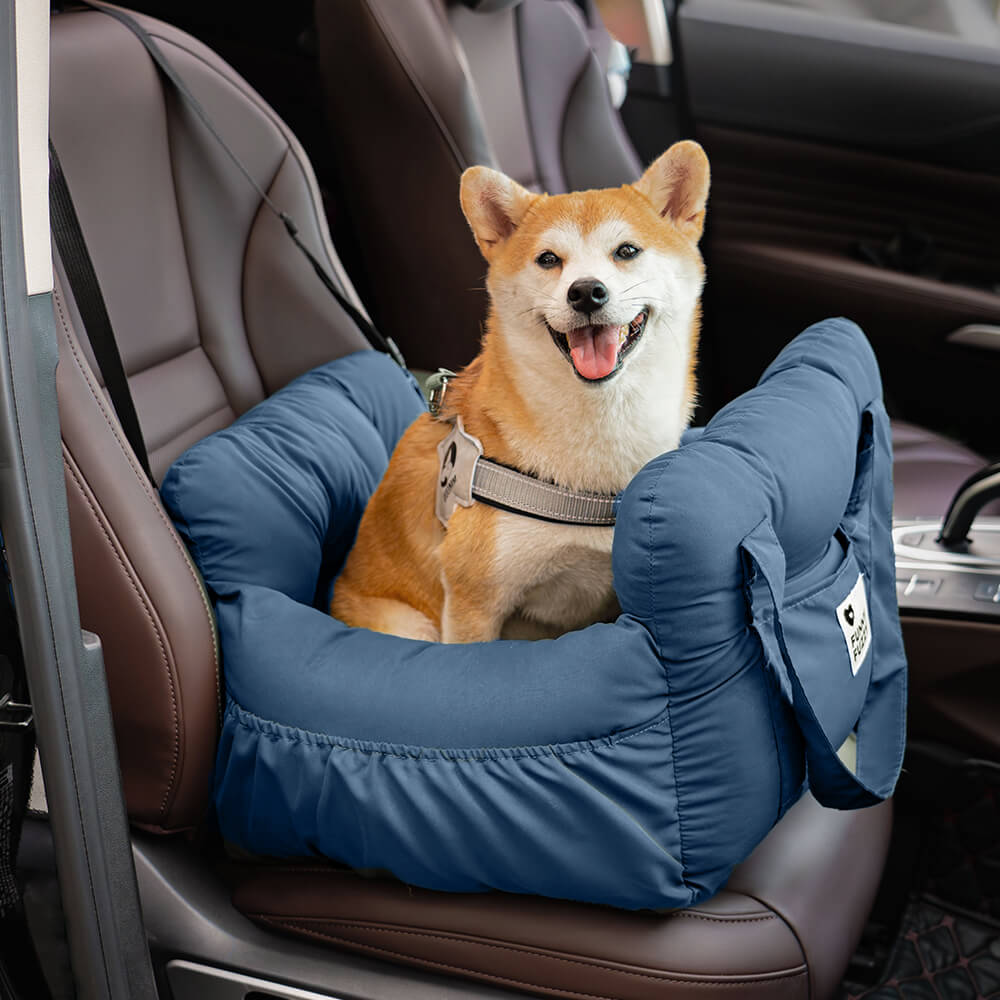 Dog Car Seat Bed Cotton Padded Portable Safety Harness Small Dogs Booster Carrier Shoulder Bag | Koossa