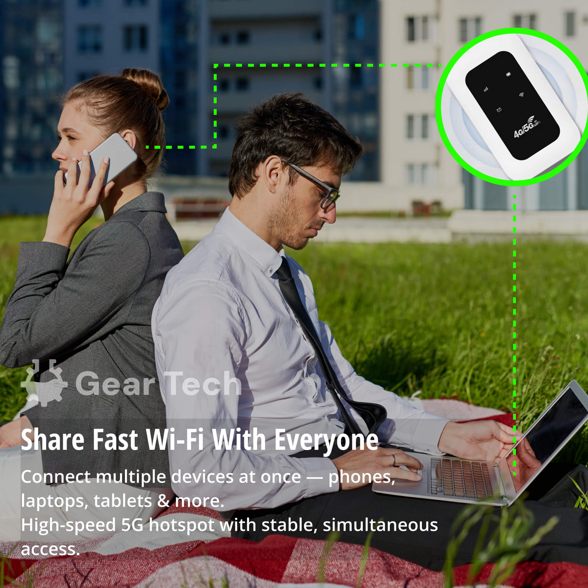 Routeur WiFi Mobile 4G LTE Portable – Connexion Sécurisée jusqu'à 10 Appareils 150 Mbps Idéal pour Voyage | Koossa