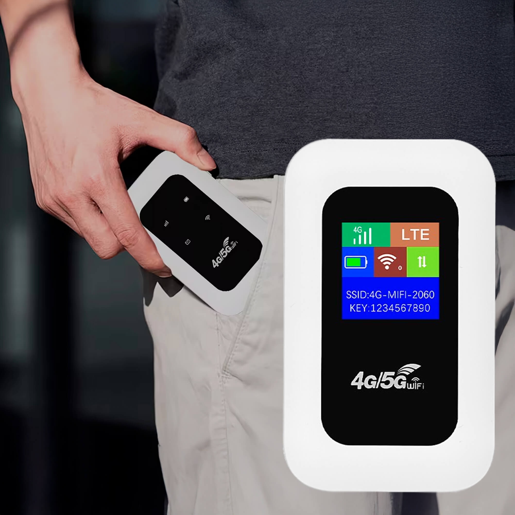 Routeur WiFi Mobile 4G LTE Portable – Connexion Sécurisée jusqu'à 10 Appareils 150 Mbps Idéal pour Voyage | Koossa