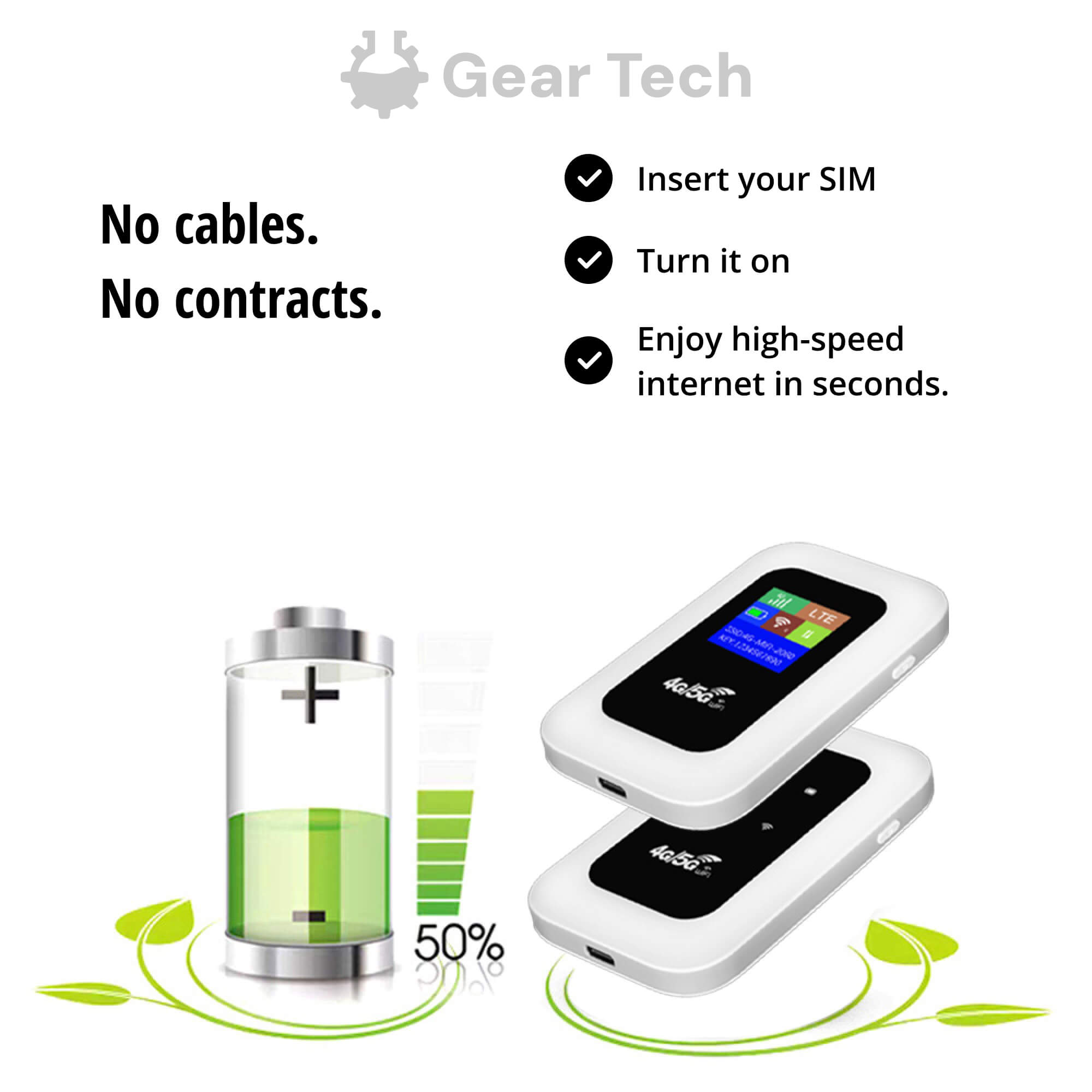 Routeur WiFi Mobile 4G LTE Portable – Connexion Sécurisée jusqu'à 10 Appareils 150 Mbps Idéal pour Voyage | Koossa