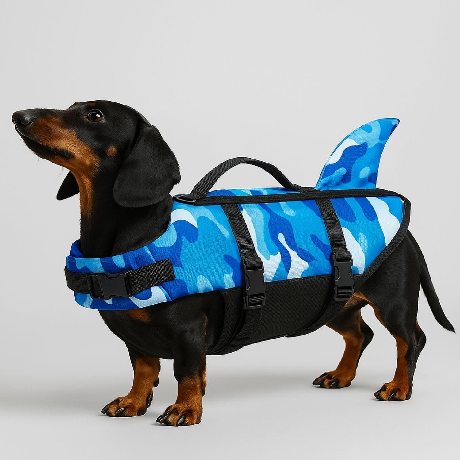 Dog Life Jacket Ripstop 600D Dachshund Swim Vest Adjustable Quick-Release Reflective Camouflage Flotation Aid Small Dog Water Safety | Koossa
