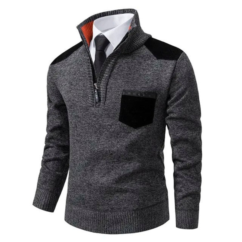 Men's Luxurious Crew-Neck Jumper — Elegant Autumn & Winter Knitwear for Smart-Casual & Formal Wear | Koossa