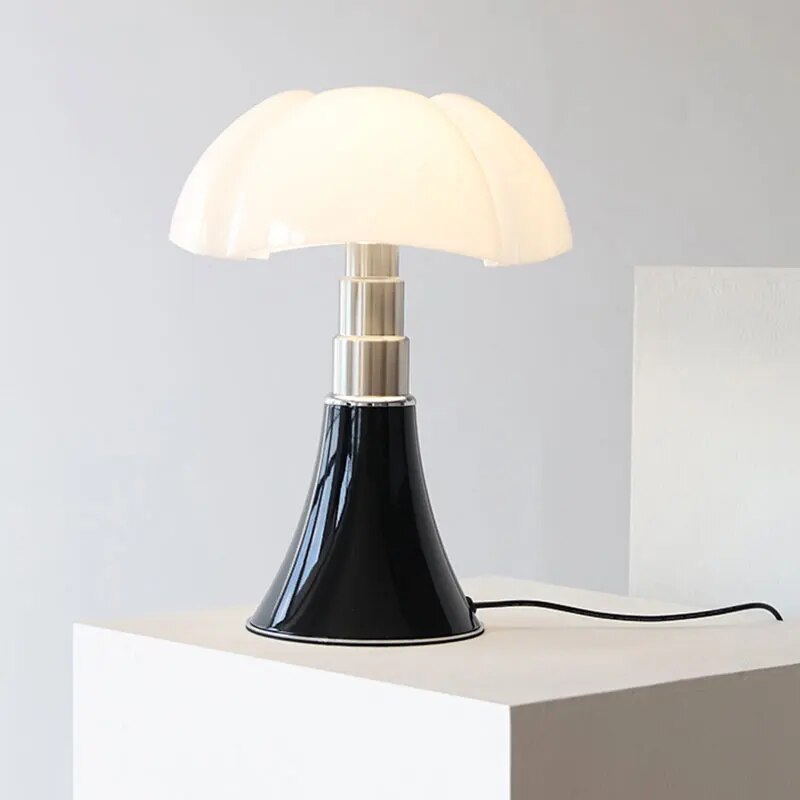Lampe à Poser LED Modulable Pétale Blanc Mat Noir Brillant Tactile Bureau Chevet Salon Design Contemporain | Koossa