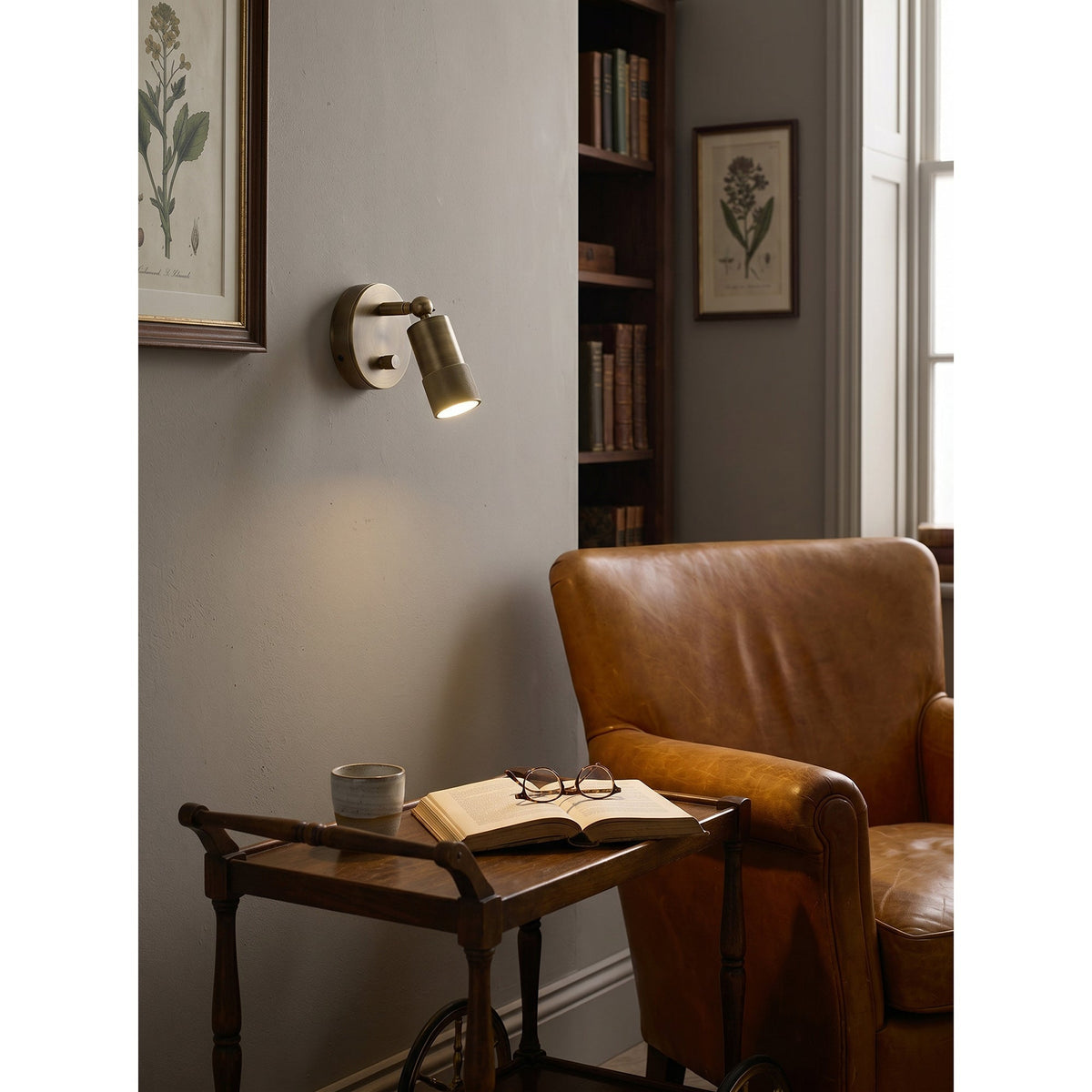 Integrated LED Wall Sconce 6W Brass Metal Warm Light Fixture for Hallway Bedroom Living Room Bathroom Vanity Modern Industrial Accent Light | Lonoma