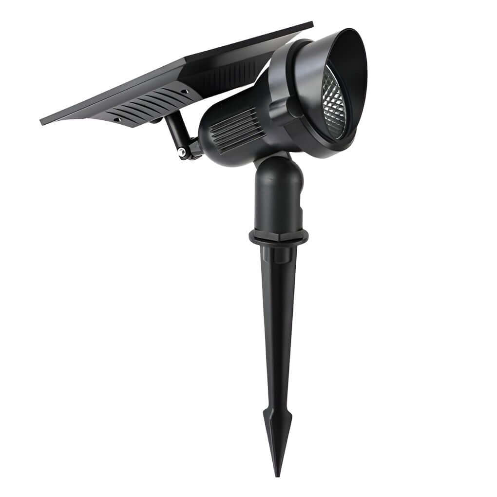 Solar Garden Spotlight, Adjustable Head Outdoor LED Landscape Light, Aluminum Pathway Light, Warm White & RGB Yard Lighting | Lonoma