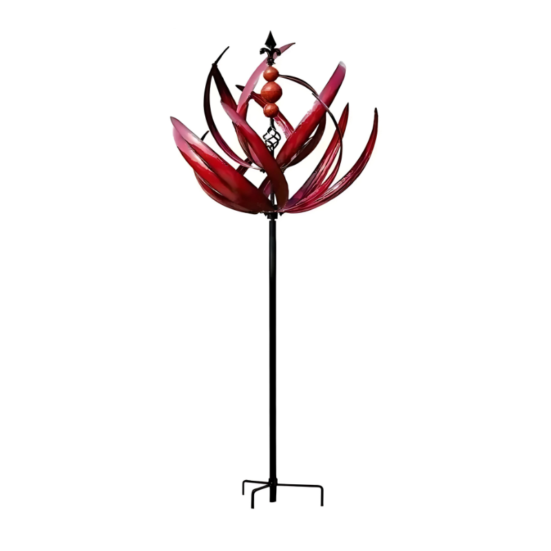 Carillon éolien tournant en métal pour jardin – Décoration extérieure avec jeux de lumière et mouvement | Koossa