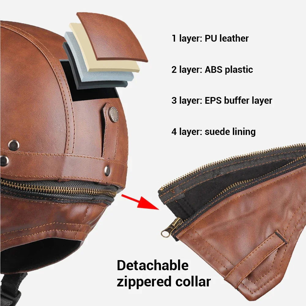 Half Helmet Motorcycle DOT Approved Lightweight ABS Shell Quick Release Buckle for Cruising Scooter Riding | Lonoma