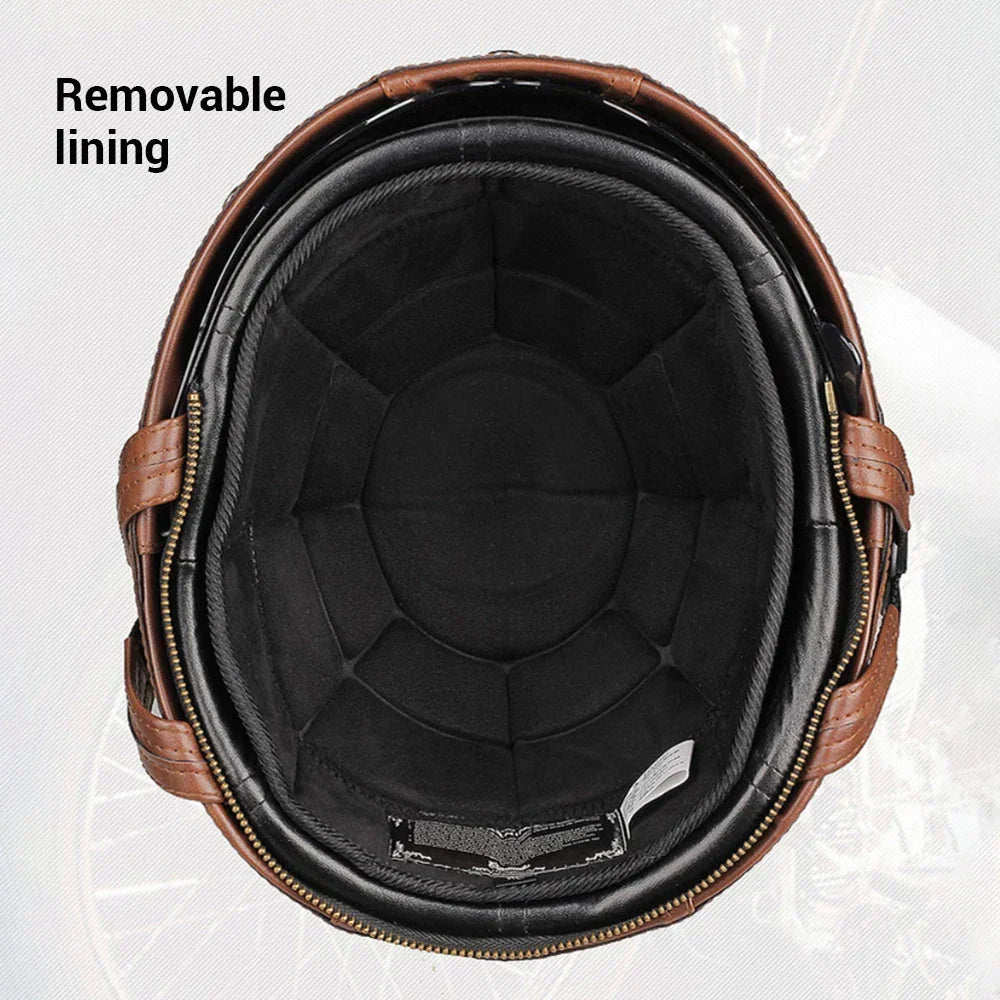 Half Helmet Motorcycle DOT Approved Lightweight ABS Shell Quick Release Buckle for Cruising Scooter Riding | Lonoma
