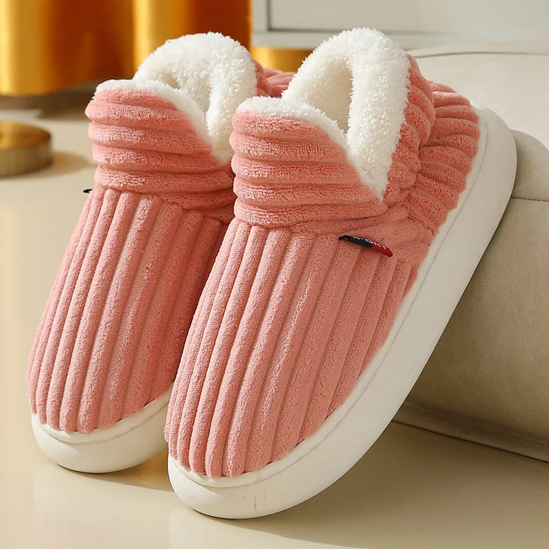 Plush Slippers for Women Men Indoor House Shoes Fuzzy Faux Fur Slip-On Soft Sole Winter Warm Cozy Footwear Home Bedroom Slides | Lonoma