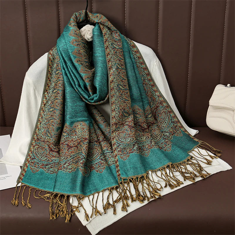 Soft Cashmere-Feel Scarf for Women – Warm Oversized Pashmina Wrap Shawl for Fall Winter Layering | Lonoma
