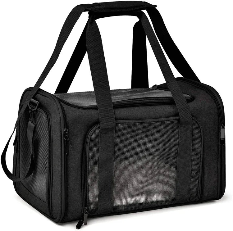 Pet Carrier Bag Small Medium Dog Cat Travel Soft-Sided Mesh Ventilated Shoulder Strap Car Seat Washable Mat Luggage Sleeve | Koossa
