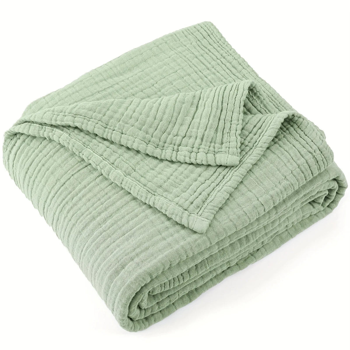 Six-Layer Cotton Gauze Throw Blanket Breathable Lightweight Summer Coverlet for Couch Bed Sofa | Lonoma