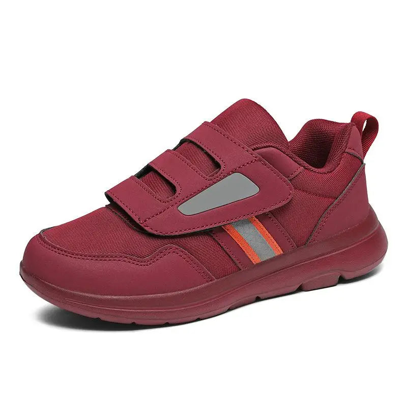 Adjustable Winter Slip-On Sneakers for Women Wide Fit Orthopedic Walking Shoes with Hook and Loop Closure Gray Black Purple | Lonoma