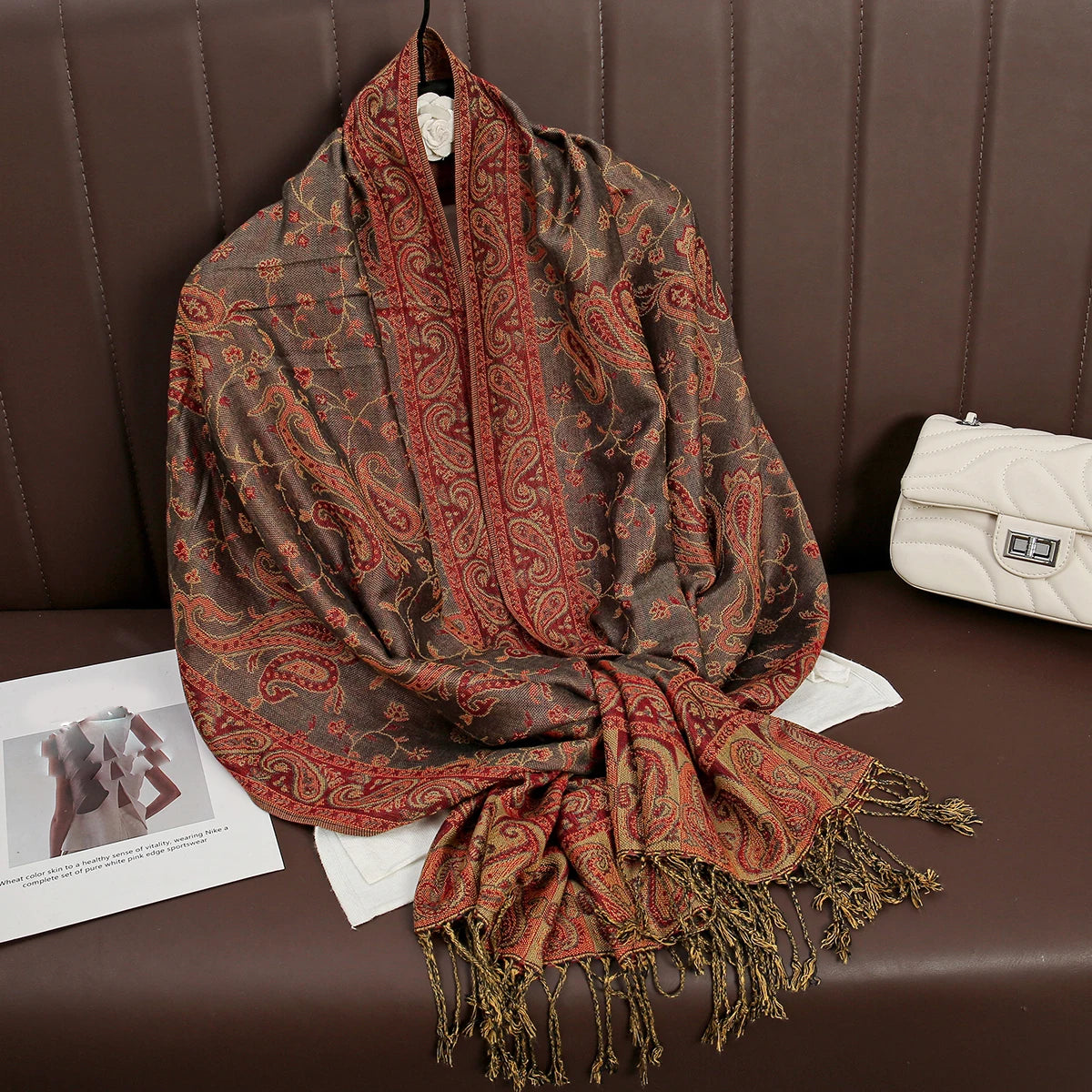 Soft Cashmere-Feel Scarf for Women – Warm Oversized Pashmina Wrap Shawl for Fall Winter Layering | Lonoma