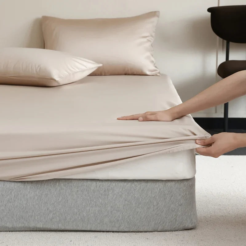 Pure Silk Fitted Sheet Set – Temperature Regulating, Skin-Friendly Bedding for Year-Round Comfort | Lonoma