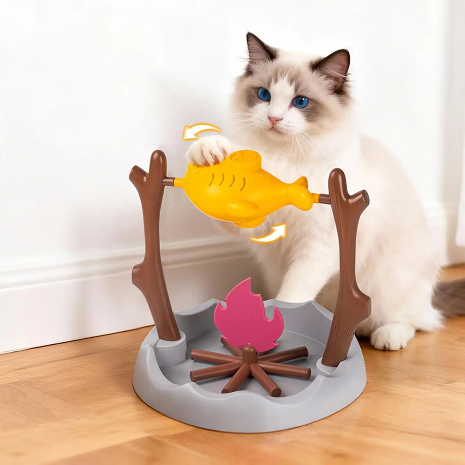 Cat Toy Slow Feeder Rotating Food Dispenser Interactive Puzzle Treat Spinner Adjustable 30cm | Koossa
