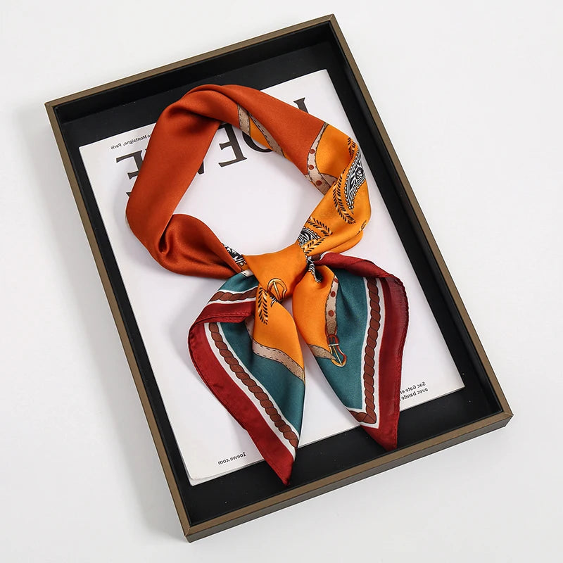 Square Satin Scarf for Women 27.5 inch Versatile Headband Hair Wrap Neck Tie Lightweight Polyester Fashion Accessory | Lonoma