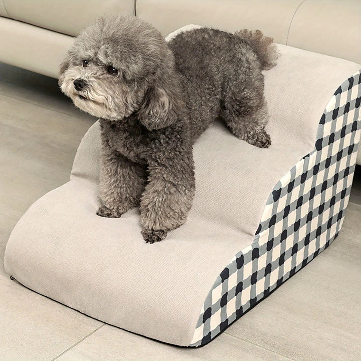 Dog Stairs Pet Steps 2-3 Step High Density Foam Non-Slip Ramp Elderly Dogs Joint Pain Sofa Bed Ladder Climbing Aid | Koossa