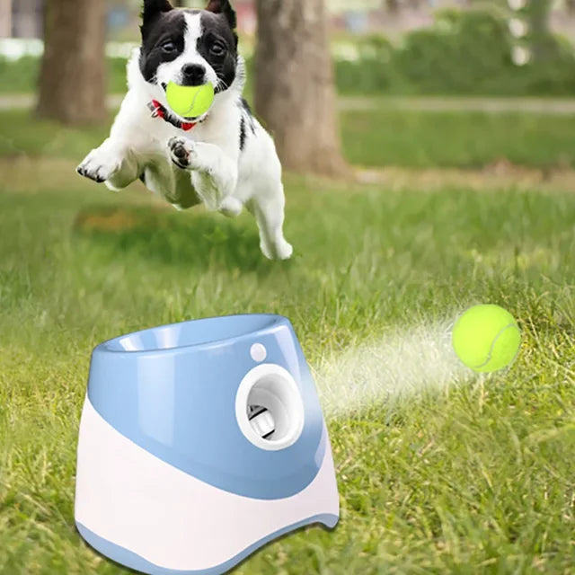 Automatic Dog Ball Launcher Rechargeable Adjustable Distance 3m 6m 9m Interactive Fetch Toy Tennis Ball Thrower Small Medium Large Dogs | Koossa