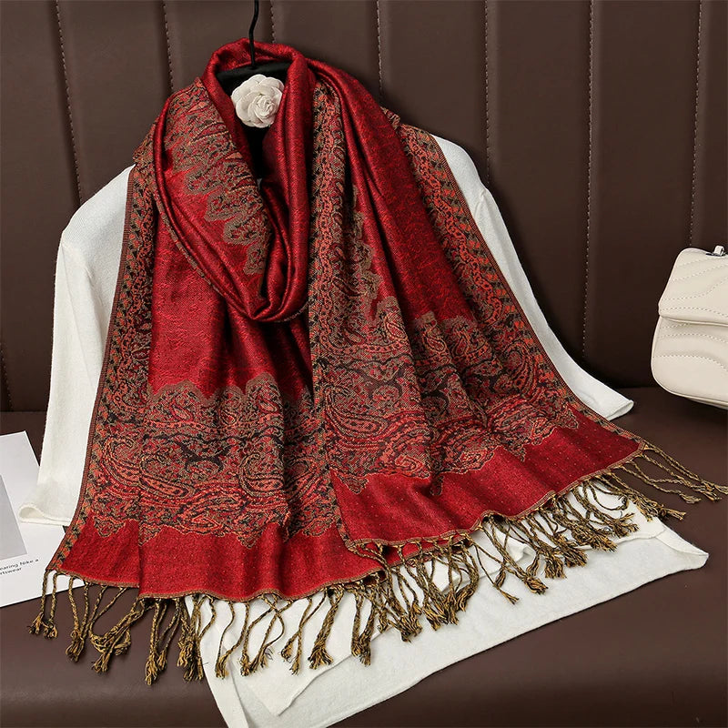 Soft Cotton Blend Wrap Scarf for Women – Lightweight Oversized Shawl for Fall & Winter – Solid Color Pashmina Accessory | Lonoma