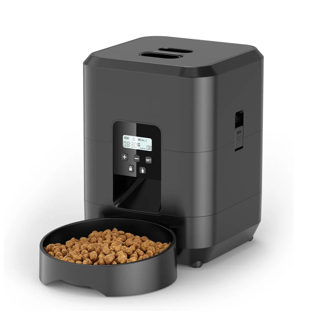 Automatic Pet Feeder Smart WiFi Cat Dog Timer Portion Control 50-100g Programmable Dispenser LCD Slow Feed Bowl | Koossa